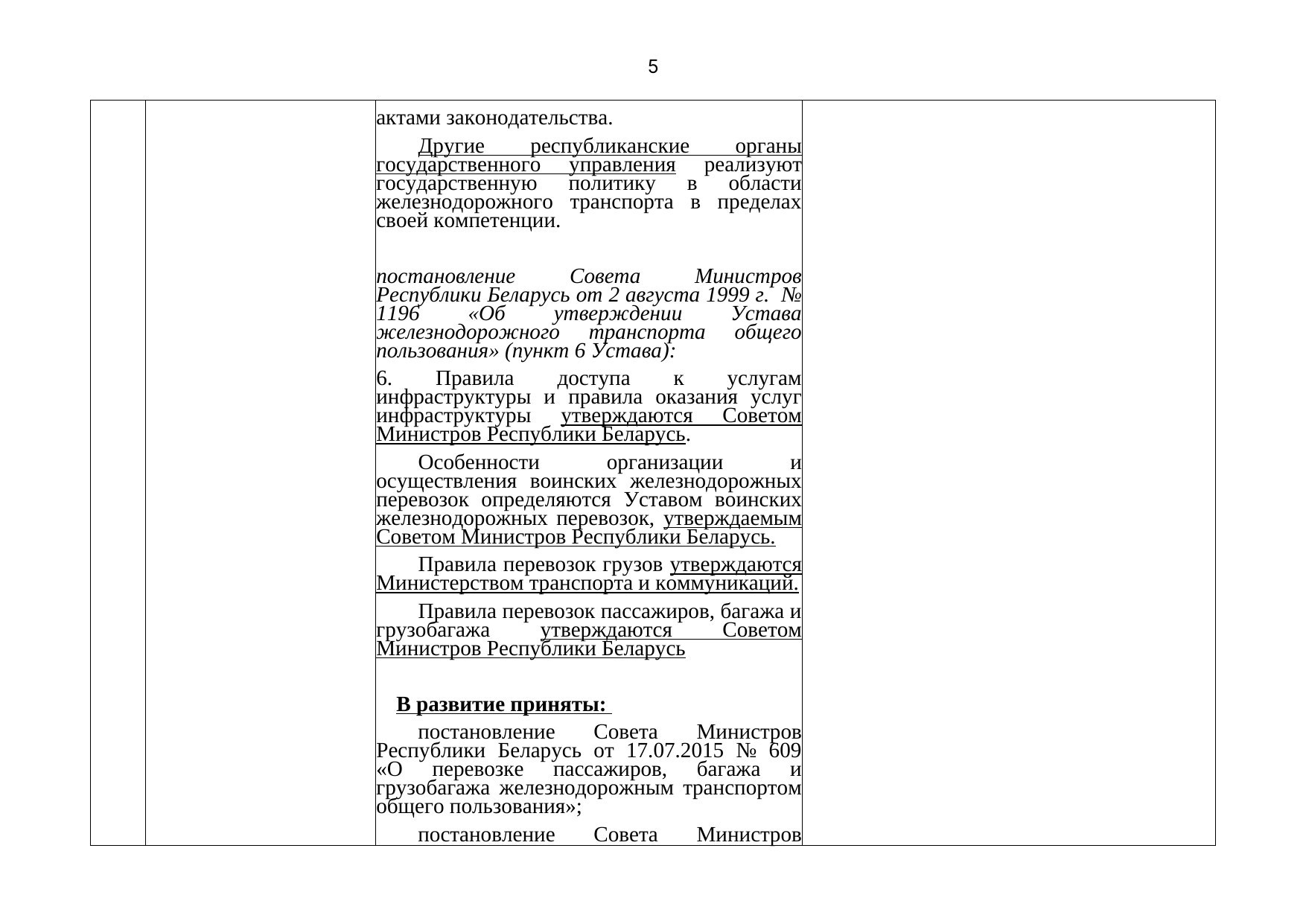 Belarusian Railway letter No. 25-03-19/7574 of 3 August 2021: review of Belarusian legislation under the Union programme (Page 6 of 51)