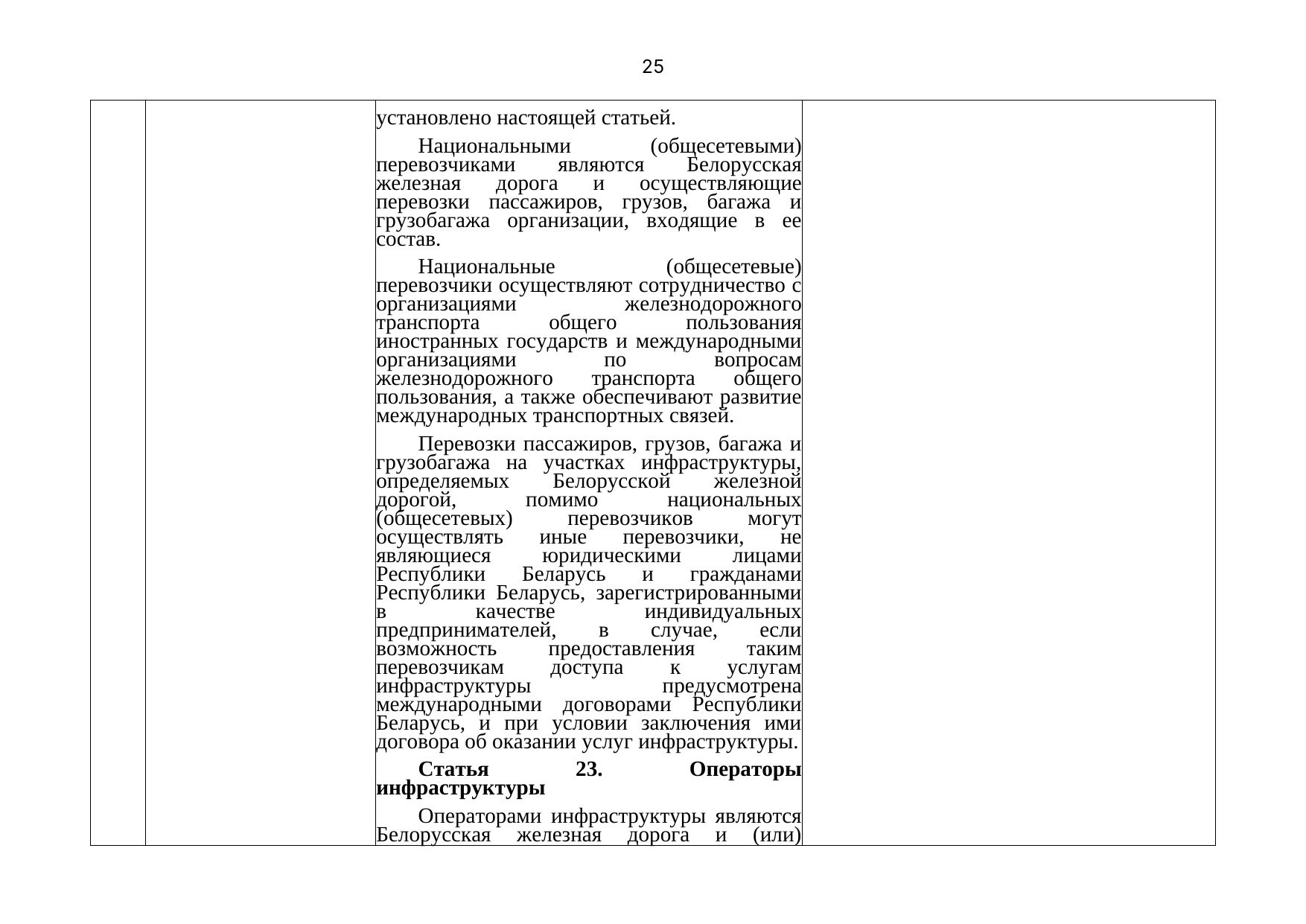 Belarusian Railway letter No. 25-03-19/7574 of 3 August 2021: review of Belarusian legislation under the Union programme (Page 26 of 51)